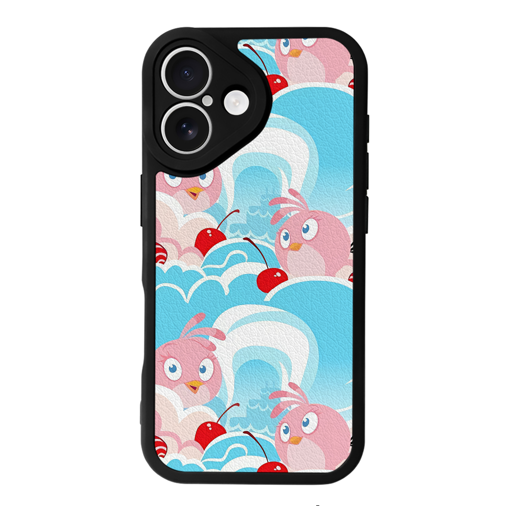 （画像用） Angry Birds アングリーバード 【iPhone 16シリーズ対応】シリコンスマホケース（レザー調） 材質：シリコン